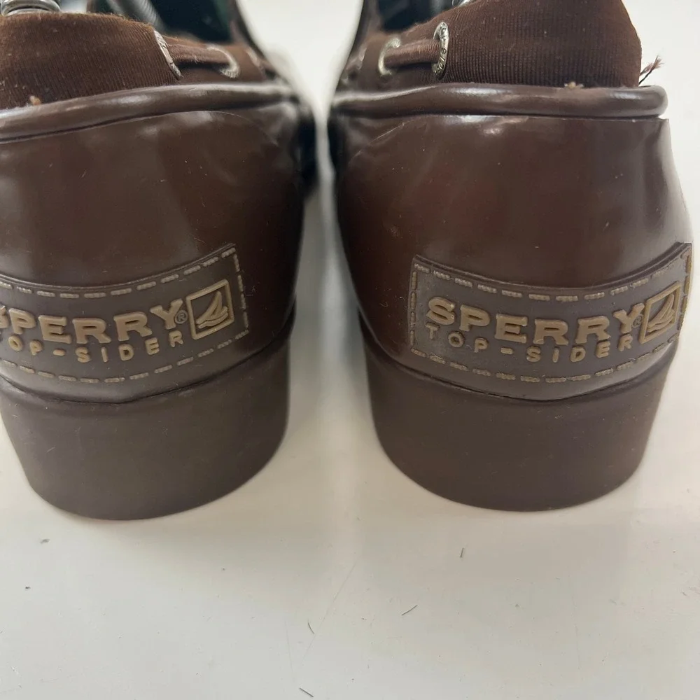 Sperry Saltwater Womans Duck Boot Brown Waterproof‎  9